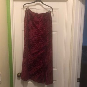 Burgundy free people maxi skirt